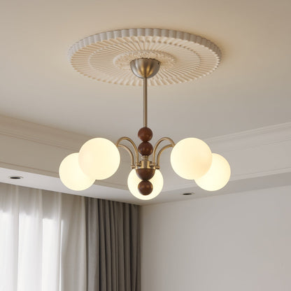 Modern Orbital Curve Chandelier - Adjustable Brightness & LED Technolo
