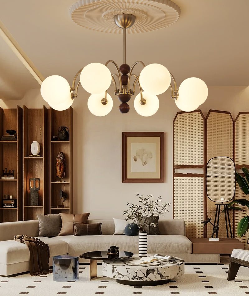 Modern Orbital Curve Chandelier - Adjustable Brightness & LED Technolo