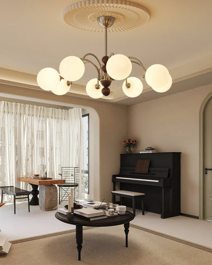 Modern Orbital Curve Chandelier - Adjustable Brightness & LED Technolo