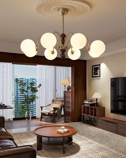 Modern Orbital Curve Chandelier - Adjustable Brightness & LED Technolo
