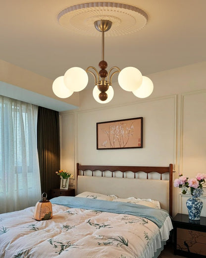 Modern Orbital Curve Chandelier - Adjustable Brightness & LED Technolo