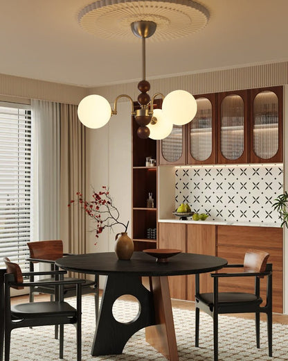 Modern Orbital Curve Chandelier - Adjustable Brightness & LED Technolo