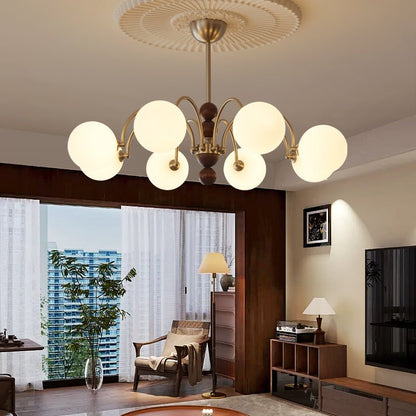 Modern Orbital Curve Chandelier - Adjustable Brightness & LED Technolo