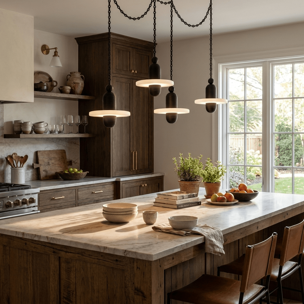 Orbital Drift Chain Chandelier - Modern Design with Adjustable Height