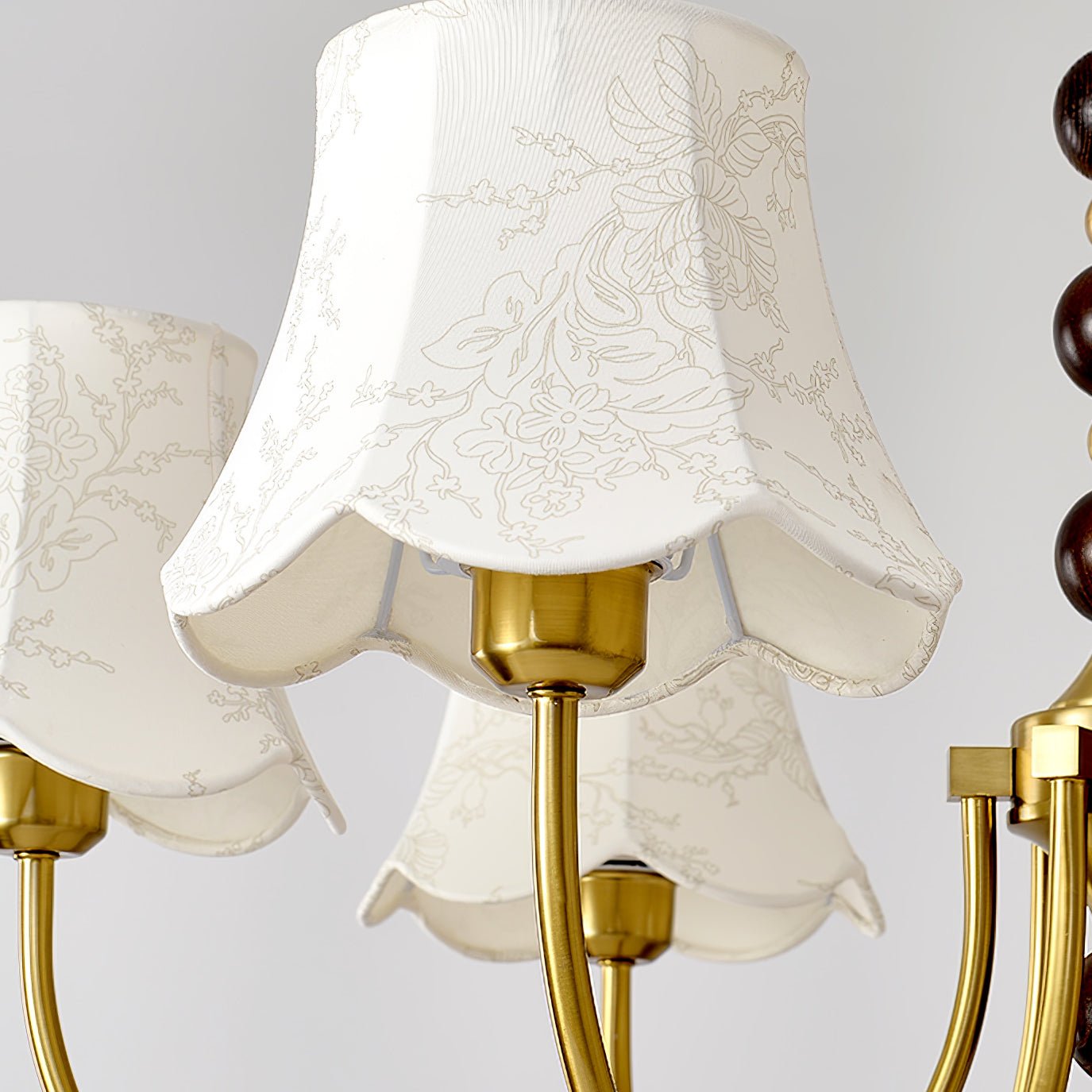 Elegant Orchid Fabric Chandelier with Adjustable Height & Soft Lightin