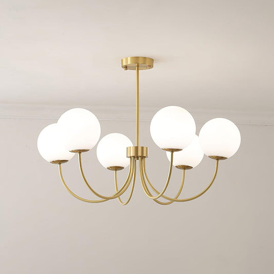 Elegant Orillia Chandelier - Crystal Accents & Adjustable Height