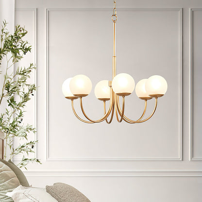 Orillia Glass Chandelier - Elegant Design with Adjustable Height & LED