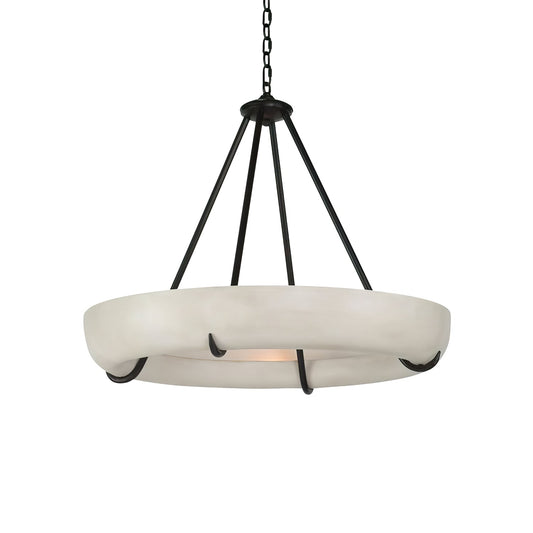 Orion Alabaster Chandelier - Elegant Design, Adjustable Height, LED Co