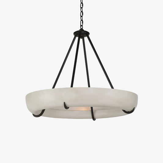 Orion Alabaster Chandelier - Elegant Design, Adjustable Height, LED Co