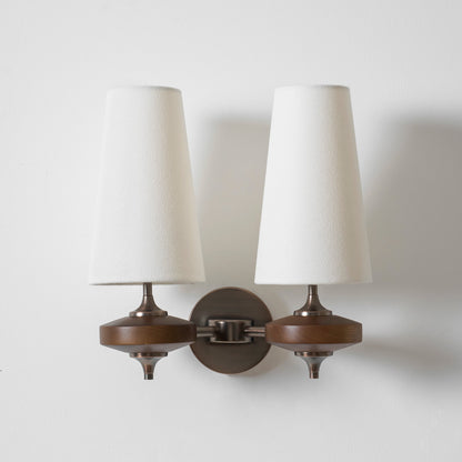 Orlan Twin Shade Wall Sconce - Adjustable Light Direction & Modern Des