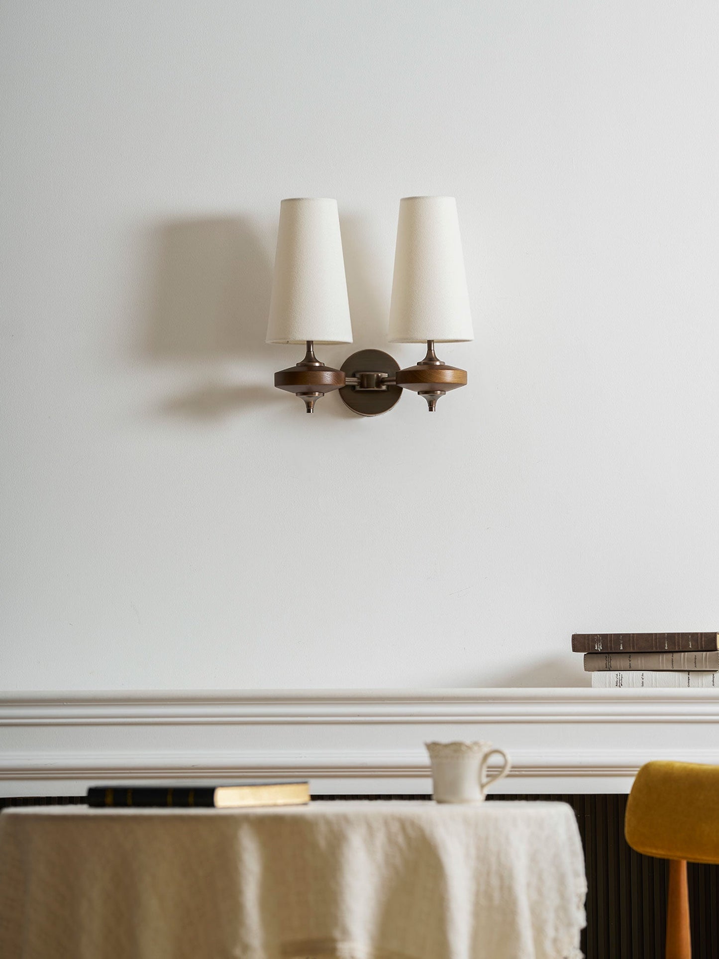 Orlan Twin Shade Wall Sconce - Adjustable Light Direction & Modern Des