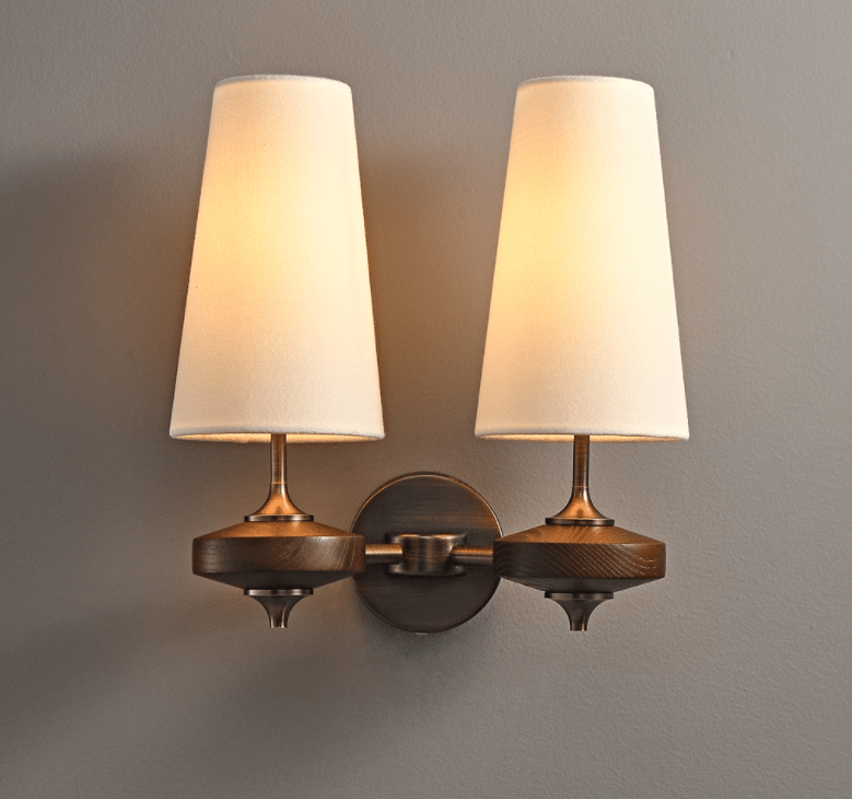 Orlan Twin Shade Wall Sconce - Adjustable Light Direction & Modern Des