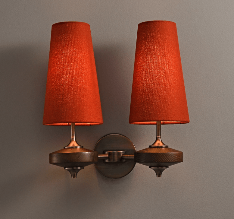 Orlan Twin Shade Wall Sconce - Adjustable Light Direction & Modern Des