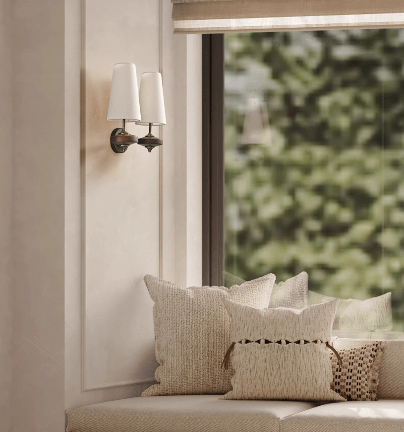 Orlan Twin Shade Wall Sconce - Adjustable Light Direction & Modern Des