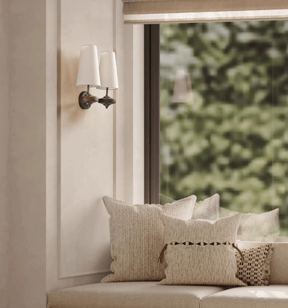 Orlan Twin Shade Wall Sconce - Adjustable Light Direction & Modern Des