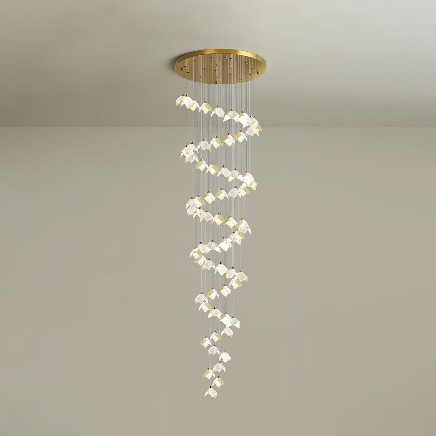 Orlani Cascade Stairs Chandelier - Elegant Design with Dimmable Lighti