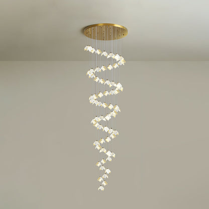 Orlani Cascade Stairs Chandelier - Elegant Design with Dimmable Lighti