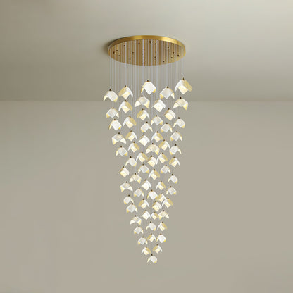 Orlani Cascade Stairs Chandelier - Elegant Design with Dimmable Lighti