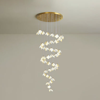 Orlani Cascade Stairs Chandelier - Elegant Design with Dimmable Lighti