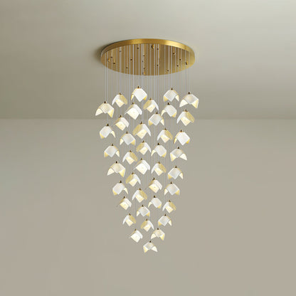 Orlani Cascade Stairs Chandelier - Elegant Design with Dimmable Lighti