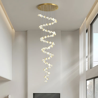 Orlani Cascade Stairs Chandelier - Elegant Design with Dimmable Lighti