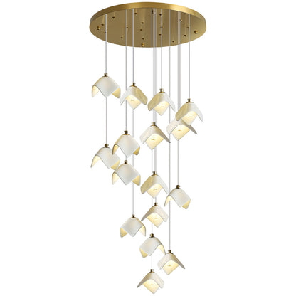 Orlani Cascade Stairs Chandelier - Elegant Design with Dimmable Lighti