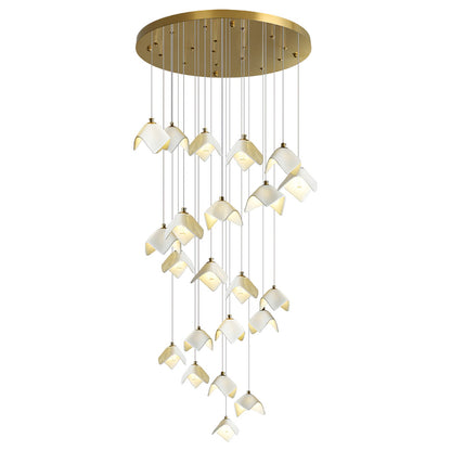 Orlani Cascade Stairs Chandelier - Elegant Design with Dimmable Lighti