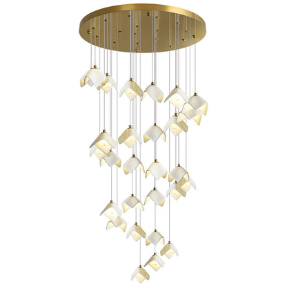 Orlani Cascade Stairs Chandelier - Elegant Design with Dimmable Lighti