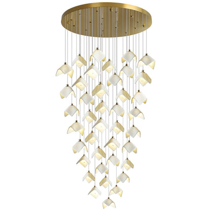Orlani Cascade Stairs Chandelier - Elegant Design with Dimmable Lighti