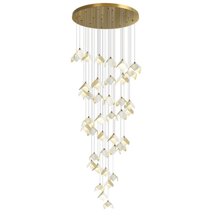 Orlani Cascade Stairs Chandelier - Elegant Design with Dimmable Lighti