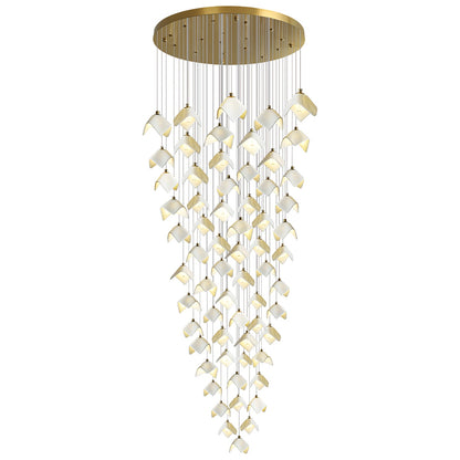 Orlani Cascade Stairs Chandelier - Elegant Design with Dimmable Lighti