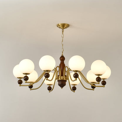 Elegant Ornate Heritage Chandelier - Adjustable Height, Crystal Accent