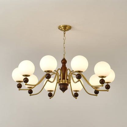 Elegant Ornate Heritage Chandelier - Adjustable Height, Crystal Accent