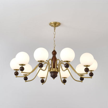 Elegant Ornate Heritage Chandelier - Adjustable Height, Crystal Accent