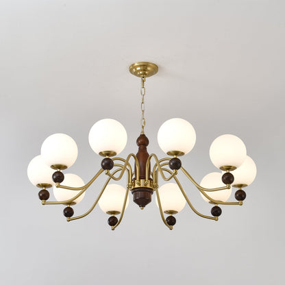 Elegant Ornate Heritage Chandelier - Adjustable Height, Crystal Accent