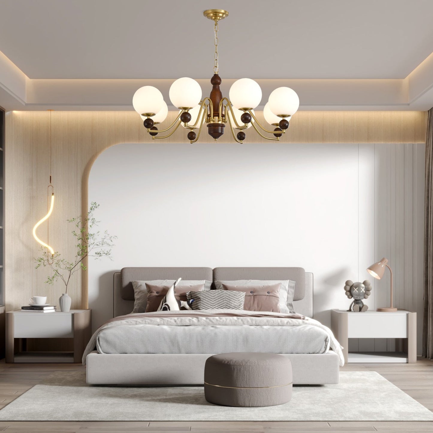 Elegant Ornate Heritage Chandelier - Adjustable Height, Crystal Accent
