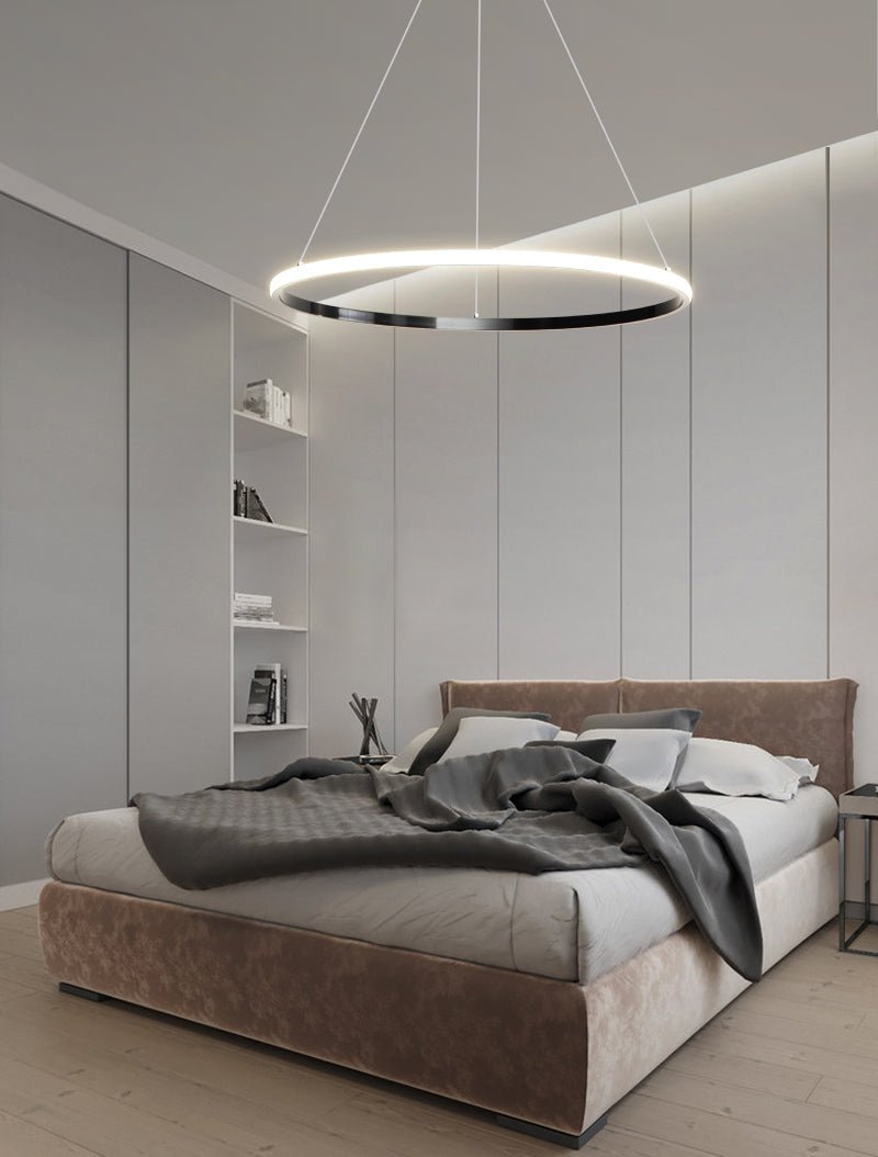 Orrery Rings Chandelier - Adjustable Height, Modern LED Lighting