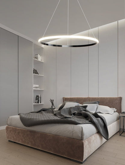 Orrery Rings Chandelier - Adjustable Height, Modern LED Lighting
