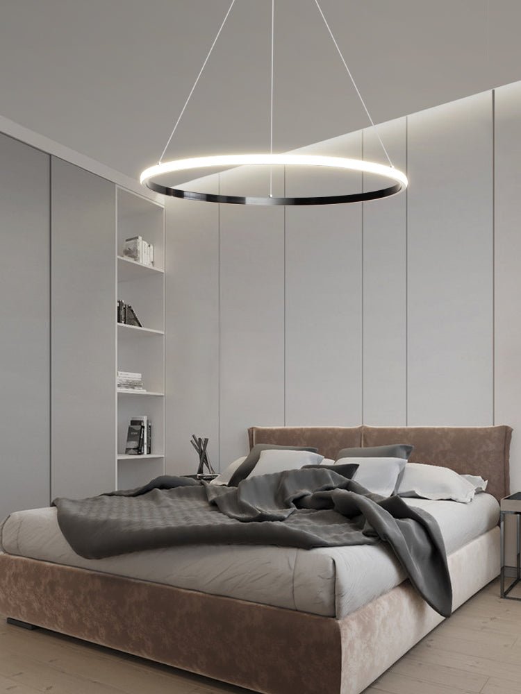 Orrery Rings Chandelier - Adjustable Height, Modern LED Lighting