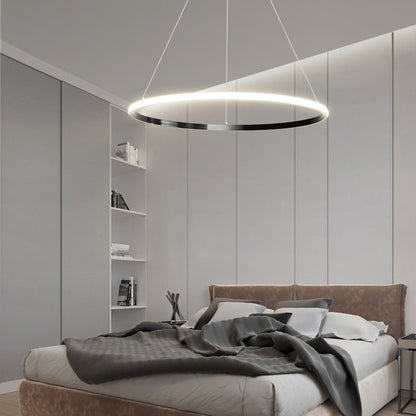 Orrery Rings Chandelier - Adjustable Height, Modern LED Lighting