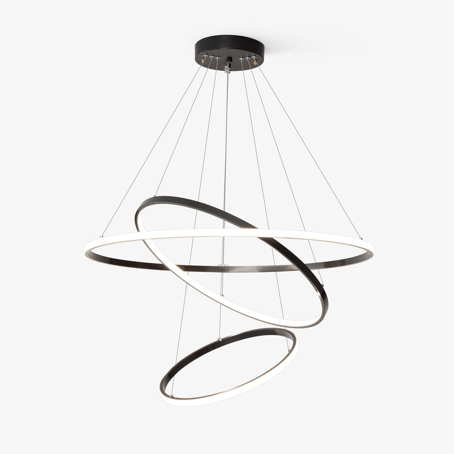 Orrery Rings Chandelier - Adjustable Height, Modern LED Lighting