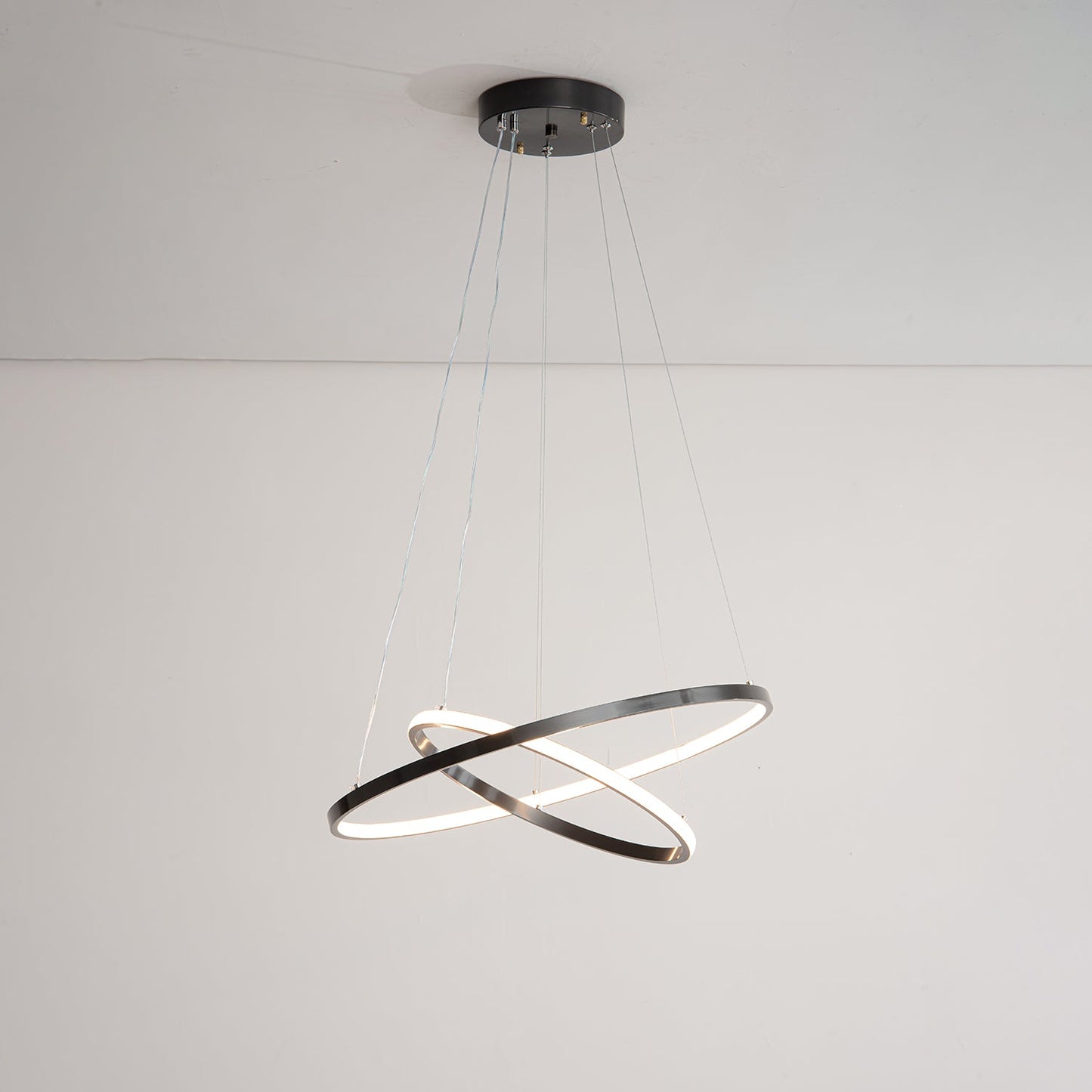 Orrery Rings Chandelier - Adjustable Height, Modern LED Lighting