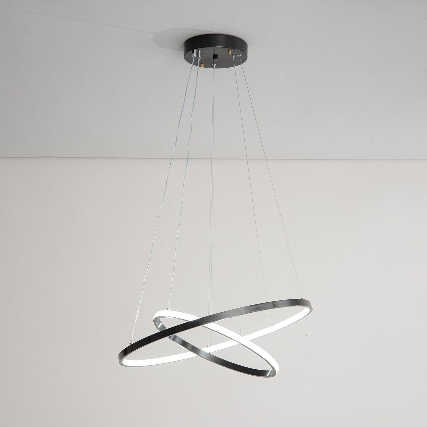 Orrery Rings Chandelier - Adjustable Height, Modern LED Lighting