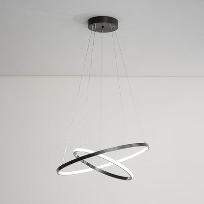 Orrery Rings Chandelier - Adjustable Height, Modern LED Lighting