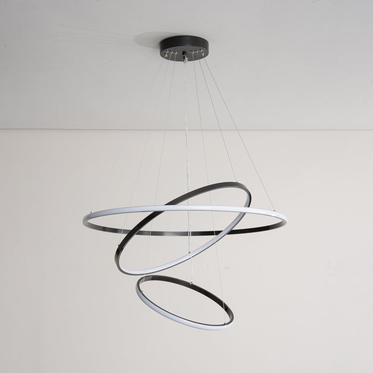 Orrery Rings Chandelier - Adjustable Height, Modern LED Lighting