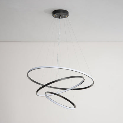Orrery Rings Chandelier - Adjustable Height, Modern LED Lighting