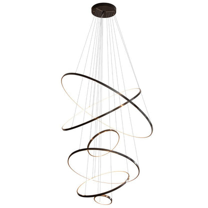 Orrery Rings Chandelier - Adjustable Height, Modern LED Lighting