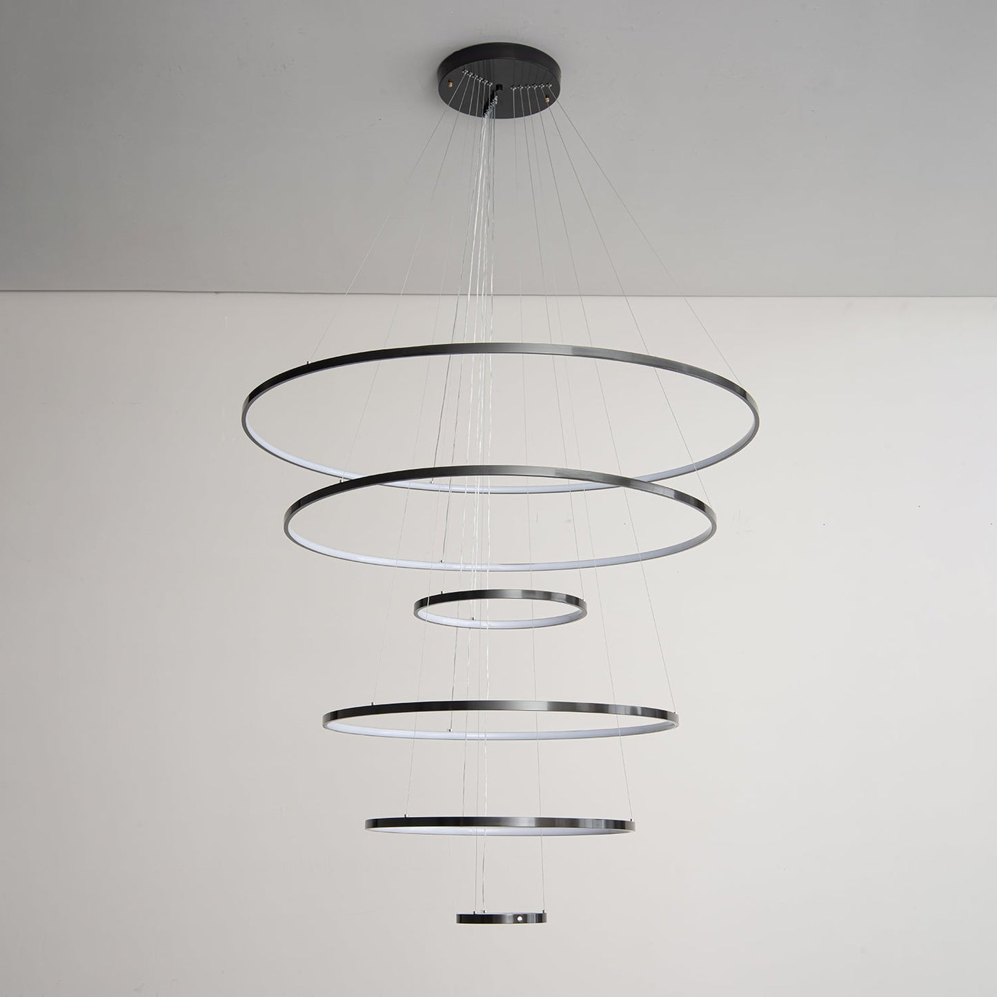Orrery Rings Chandelier - Adjustable Height, Modern LED Lighting