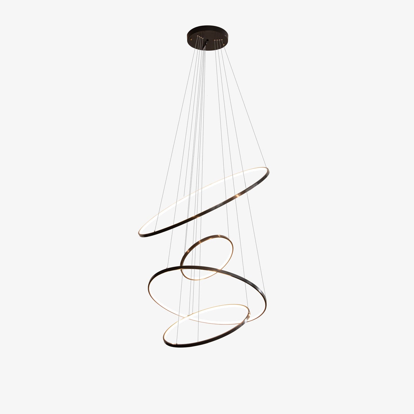 Orrery Rings Chandelier - Adjustable Height, Modern LED Lighting