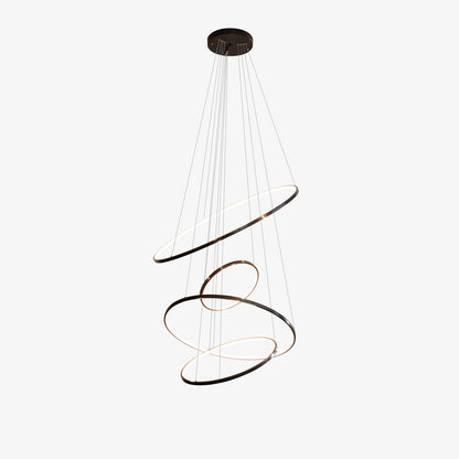 Orrery Rings Chandelier - Adjustable Height, Modern LED Lighting
